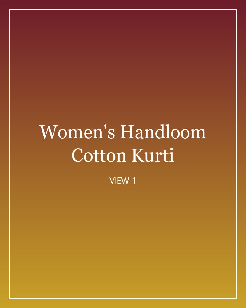 Women's Handloom Cotton Kurti